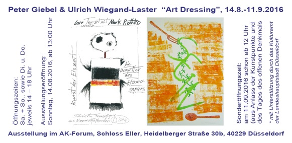 Kunstausstellung  „Art-Dressing“ im AK-Forum mit Werken von  Peter Giebel und Ulrich Wiegand-Laster